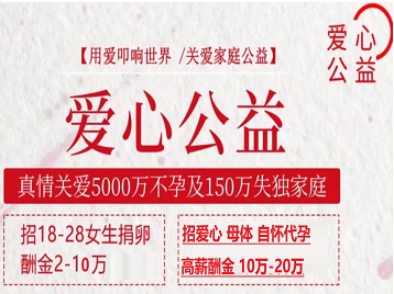 永清捐卵助孕生子 爱心志愿者招募
